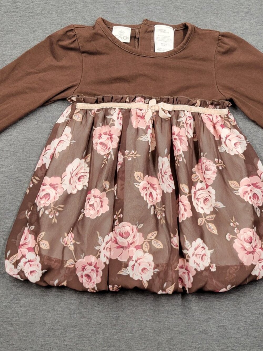 Toddler dress, FAO, size 3t, brown, good condition